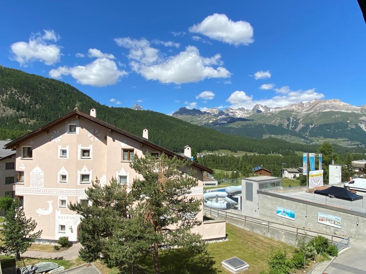 Dachwohnung Im Alpenstil, 60M2 Fuer 2P, Mit Garage - Bm186 Pontresina Buitenkant foto